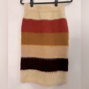 Lou & Grey fuzzy alpaca blend midi skirt XS